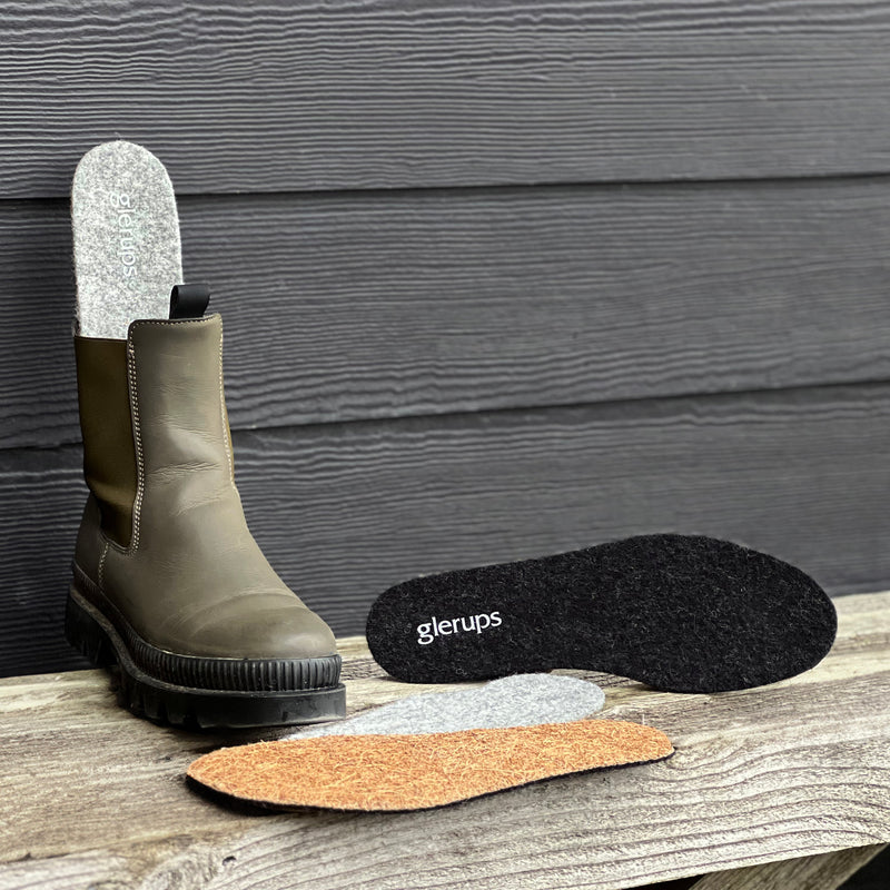 glerups Innersole 7mm, Regular Filzsohle Anthrazit