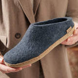 glerups Pantoffel mit Ledersohle Pantoffel mit Ledersohle Denim