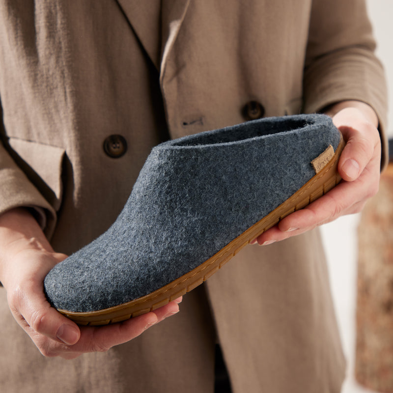 glerups Pantoffel mit Naturkautschuksohle - honey Pantoffel mit Naturkautschuk Denim